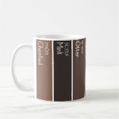 Mug Nuancier de peinture de forêt marron Échantillons (Gauche)