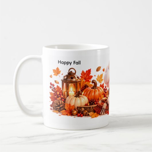 Mug Nubi automne mignon modifiable (Gauche)