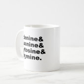 Mug Nucléotides d'ADN d'Adénine Guanine Cytosine Thymi (Devant gauche)