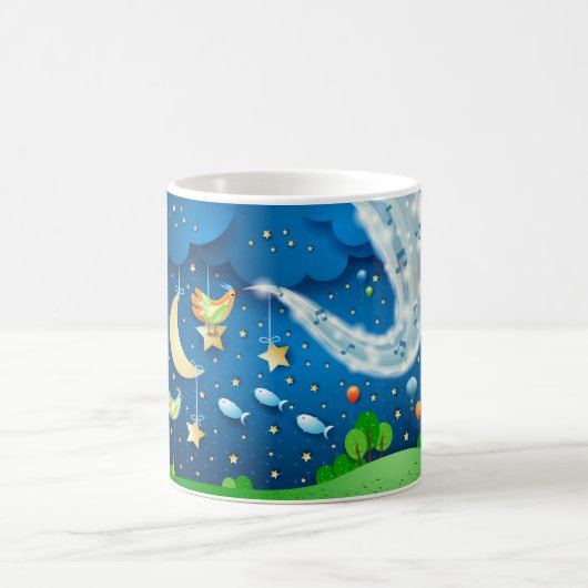 Mug Nuit avec musique et oiseaux (Centre)