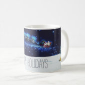 Mug Nuit Bleue avec le Père Noël, Reindeer et Sleigh (Devant droit)