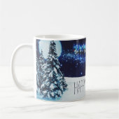 Mug Nuit Bleue avec le Père Noël, Reindeer et Sleigh (Gauche)