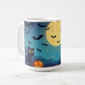 Mug Nuit de citrouille avec fantôme 🎃 (Devant gauche)