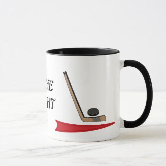 Mug Nuit de jeu _ Design de hockey (Droite)