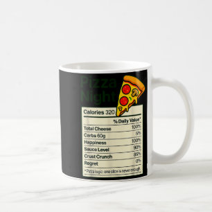 Mug Nuit de l'amant de Zza Drôle Faits nutritionnels C