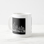 Mug Nuit de New York en noir et blanc (Devant gauche)