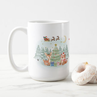 Mug Nuit de Noël magique dans la forêt d'hiver