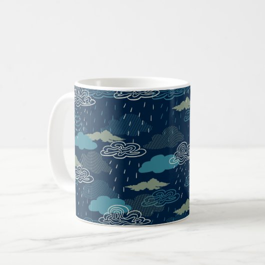 Mug Nuit de pluie foncée (Devant gauche)