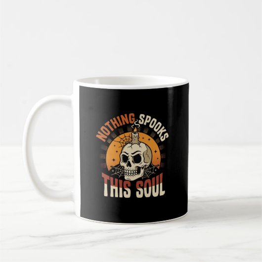Mug Nuit de squelette courageux d'Halloween (Gauche)