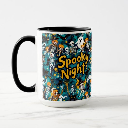 Mug Nuit déplaisante, Halloween, par Natasha Us (Gauche)