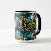 Mug Nuit déplaisante, Halloween, par Natasha Us (Devant droit)