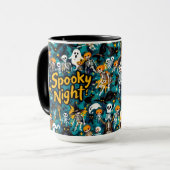 Mug Nuit déplaisante, Halloween, par Natasha Us (Devant gauche)