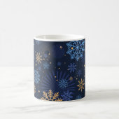 Mug Nuit d'hiver : Blue Snowflake Motif. (Centre)