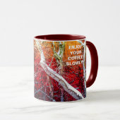 Mug Nuit d'hiver rouge (Devant droit)