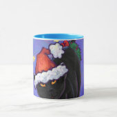 Mug Nuit étoile Noir Chat Noël (Centre)