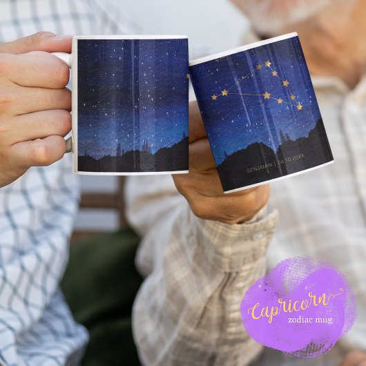 Mug Nuit étoilée Capricorne Constellation du zodiaque