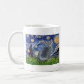 Mug Nuit étoilée - Chat bleu russe 2 (Gauche)