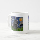 Mug Nuit étoilée - Chat persan noir (Devant gauche)