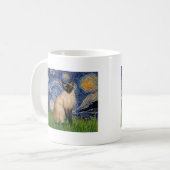 Mug Nuit étoilée - Chat siamois à pointes de phoque (Devant gauche)