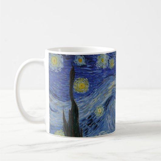 Mug Nuit étoilée, peinture à l'huile, Vincent Van Gogh (Gauche)