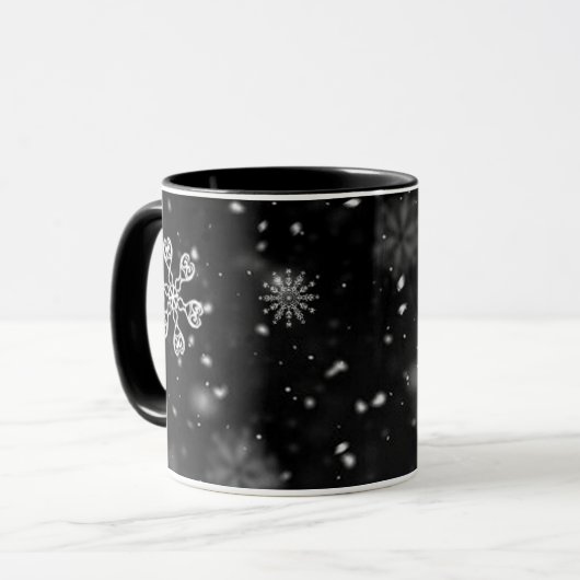 Mug NUIT ÉTOILÉE SOMBRe | CADEAU DE FÊTE CÉLESTE (Devant gauche)