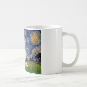 Mug Nuit étoilée - Terrier tibétain noir et blanc
