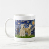 Mug Nuit étoilée - Terriers Wheaten (deux) (Gauche)