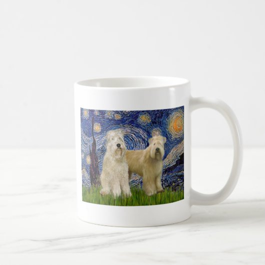 Mug Nuit étoilée - Terriers Wheaten (deux) (Droite)