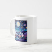 Mug Nuit lunaire Big Moon Paysage (Devant gauche)