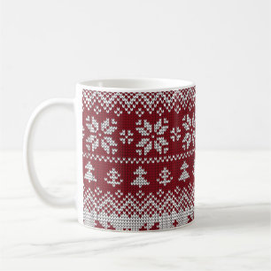 Mug Nuit, Noël, écureuils, motif vintage.