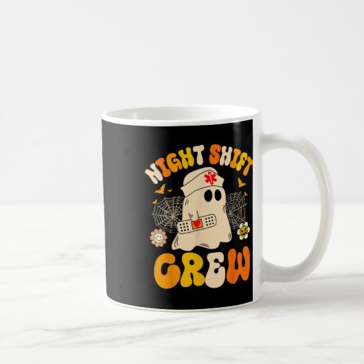 Mug Nuit Shift Crew Ghost Halloween Nurse Funny (Droite)