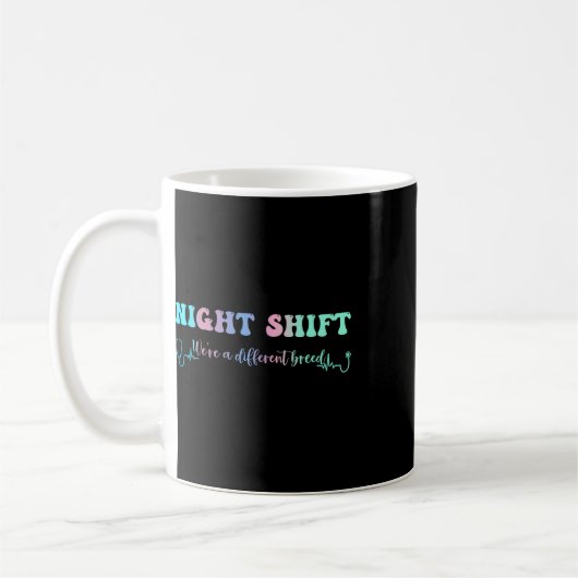 Mug Nuit Shift Différentes races Stethoscope Infirmièr (Gauche)