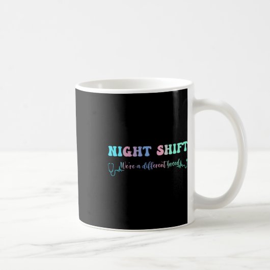 Mug Nuit Shift Différentes races Stethoscope Infirmièr (Droite)