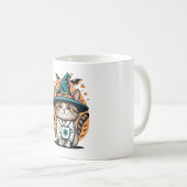 Mug Nuit Shift Feline One Infirmière Éffrayante Chat (Devant droit)
