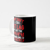 Mug Nuit Shift Infirmière Appréciation Jet Lag RN CNA (Devant gauche)