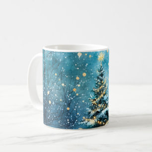 Mug Nuit silencieuse Arbre de Noël lumineux Forêt bril