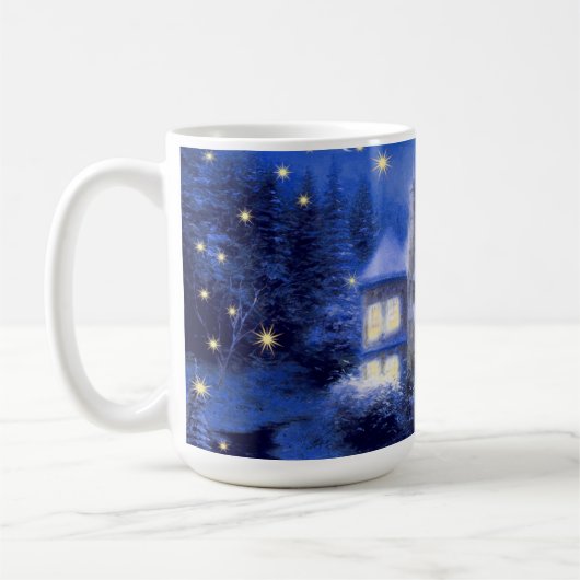 Mug Nuit Silencieuse. Cadeau de Noël du village de nei (Gauche)