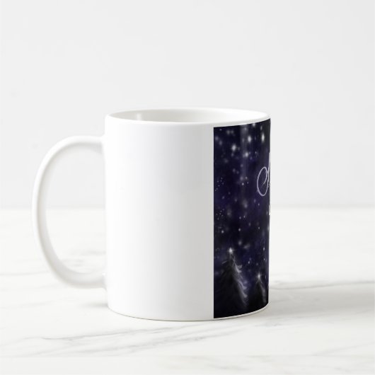 Mug Nuit silencieuse - romantique Fête de neige (Gauche)