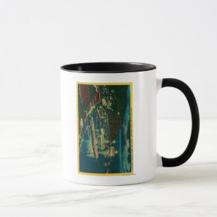 Mug Nuit sur Père Noël Catalina à la baie d'Avalon