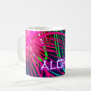 Mug Nuit Tropicale Électrique Luau Néon Paradis Aloha