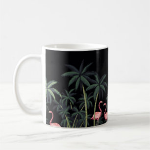 Mug Nuit tropicale oiseaux sauvages vintages flamants,