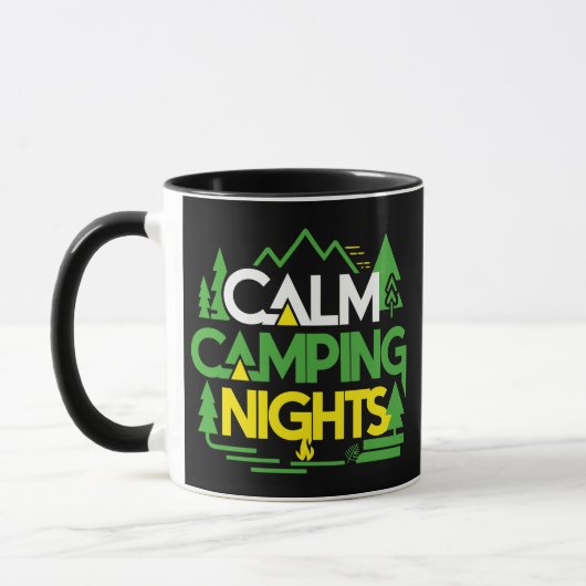 Mug Nuits de Camping Calme, camp d'été (Gauche)