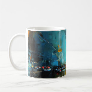 Mug Nuits de ville sous la pluie néon