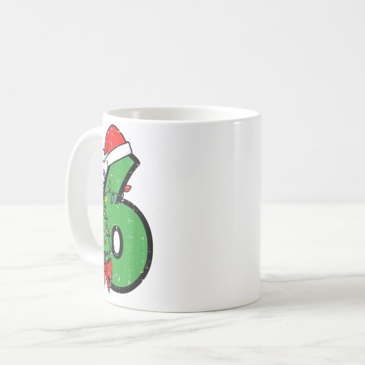 Mug Number 6 Christmas 6 7 Matching 67 Meme Men Women (Devant gauche)