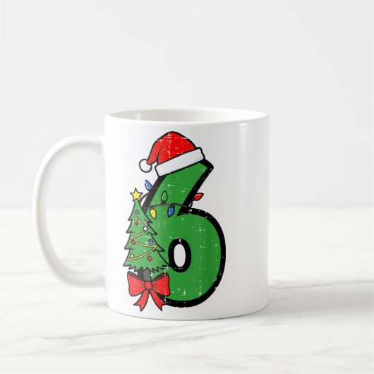 Mug Number 6 Christmas 6 7 Matching 67 Meme Men Women (Gauche)
