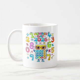 Mug Number Day 2026 Calculator Math Design for Kids
