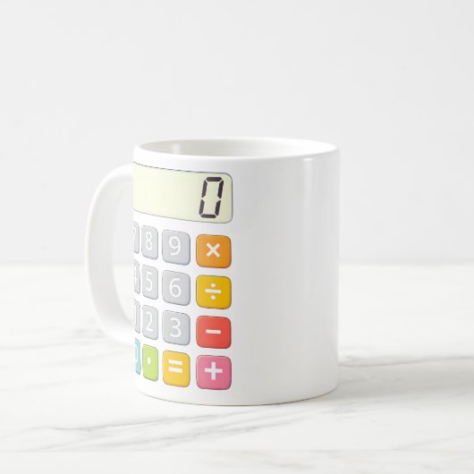 Mug Number Day Calculator Math Design for Kids (Devant gauche)