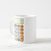 Mug Number Day Calculator Math Design for Kids (Devant gauche)