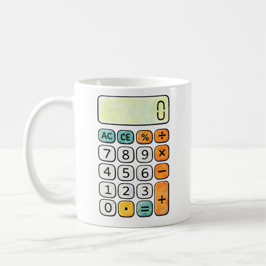 Mug Number Day Calculator Math Design for Kids (Gauche)