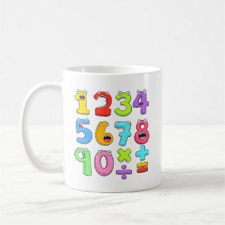 Mug Number Day Colorful Numbers Math Design for Kids